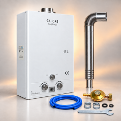Instant apa calda pe gpl sau gaz natural Calore TFCSC11 cu tiraj fortat + KIT Instant apa calda pe gpl sau gaz natural Calore TFCSC11 cu tiraj fortat + KIT