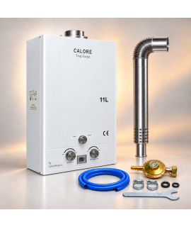 Instant apa calda pe gpl sau gaz natural Calore TFCSC11 cu tiraj fortat + KIT Instant apa calda pe gpl sau gaz natural Calore TFCSC11 cu tiraj fortat + KIT